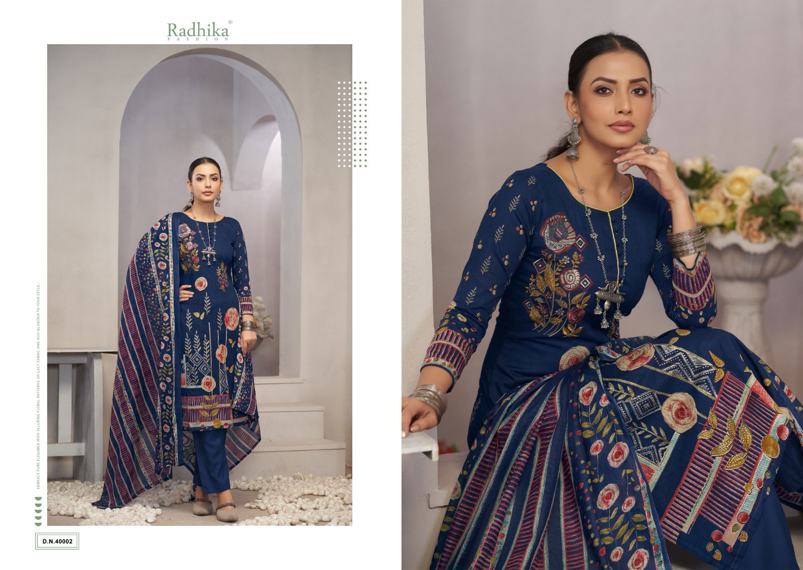 Shajiya By Radhika Azara Lawn Cotton Printed Dress Material Suppliers In India